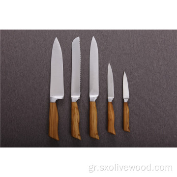 Υψηλής ποιότητας μπλοκ μαχαιριού από ξύλο ελιάς